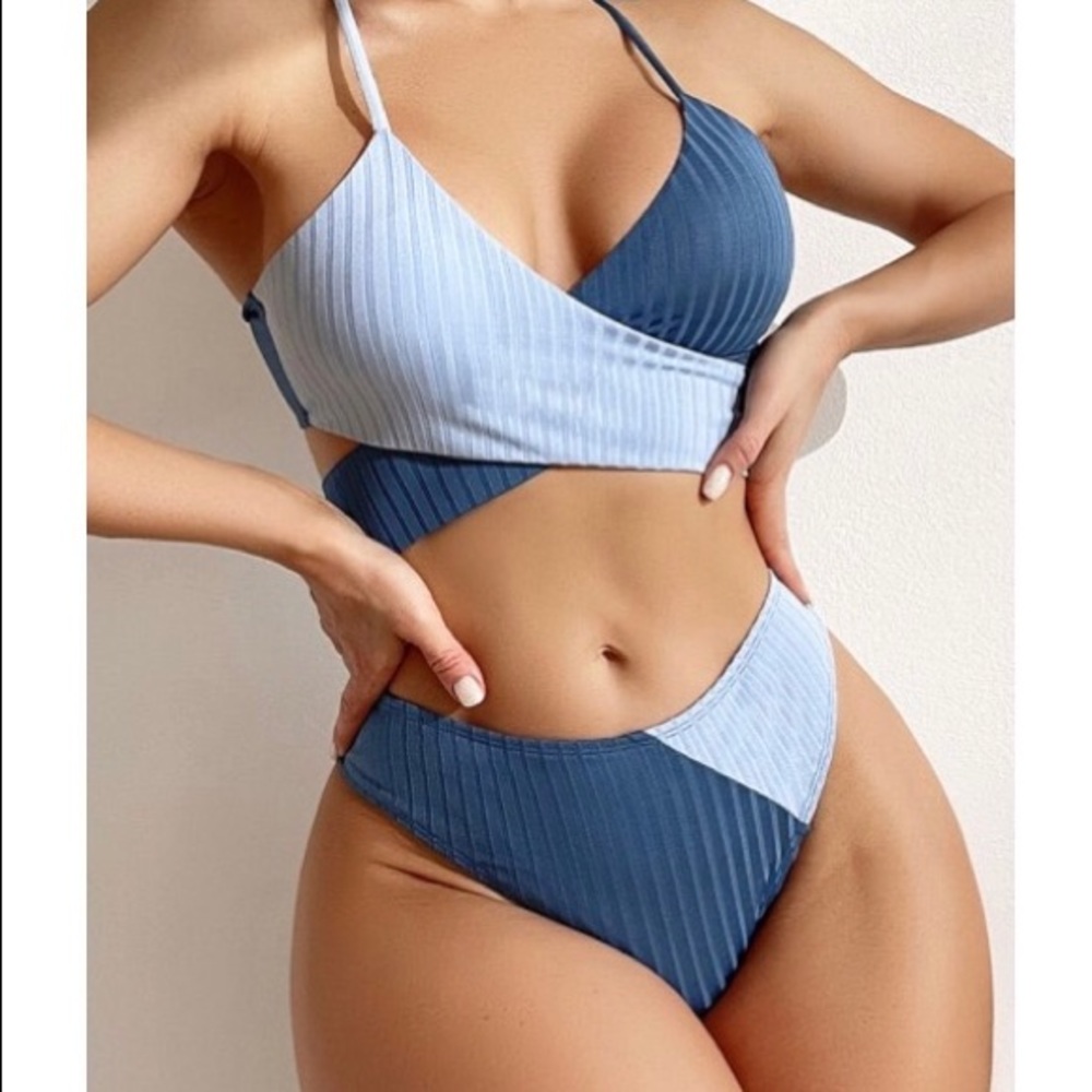 INGAGA Women High waisted wrap bikini top with matching bottoms Various Sz NWOT